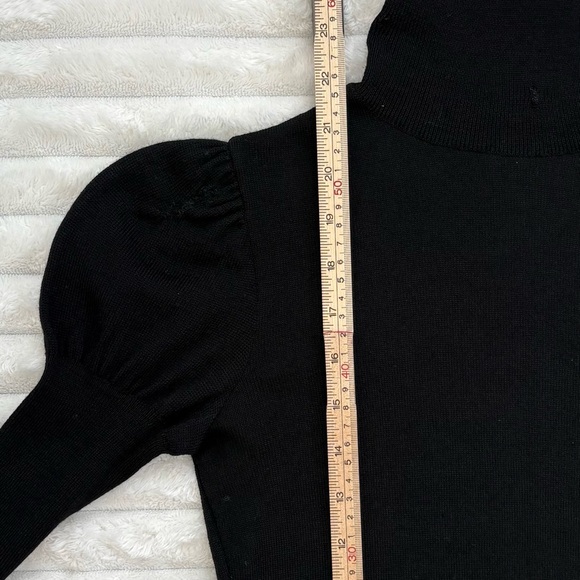 MOSCHINO Cheap and Chic Turtleneck Sweater 100% Virgin Wool Black Size 6 - Picture 13 of 14